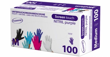 Nitril engangshanske. Screen Touch. Farge: lilla. Antall: 100.